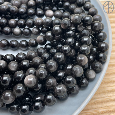 Обсидиан серебристый 10 мм