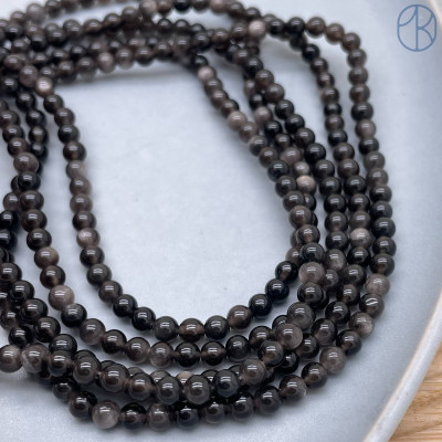 Обсидиан серебристый 4 мм