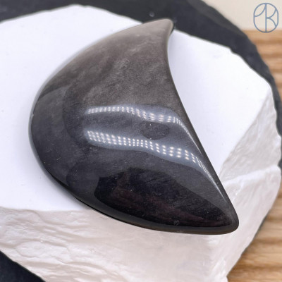 Обсидиан серебристый кусок ~ 8х4 см