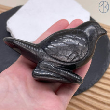 Обсидиан серебристый птица ~ 10 см Обсидиан серебристый птица ~ 10 см