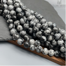 Обсидиан снежный 10 мм