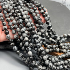 Обсидиан снежный 6 мм