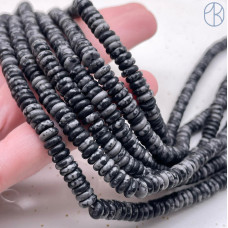 Обсидиан снежный диски 6х2 мм