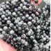 Обсидиан снежный мелкая огранка 6 мм (128 граней)