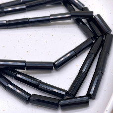 Оникс черный цилиндр огранка 16х5 мм