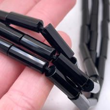 Оникс черный цилиндр огранка 16х5 мм