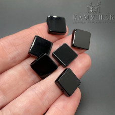 Оникс черный квадрат 12 мм