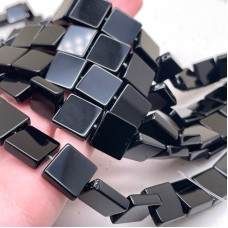 Оникс черный квадрат 14 мм