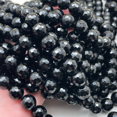 Оникс черный мелкая огранка 10 мм (128 граней)