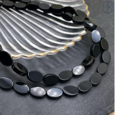 Оникс черный овал 12х8 мм 