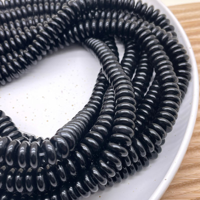 Оникс черный рондель 10х4 мм