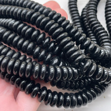 Оникс черный рондель 10х4 мм