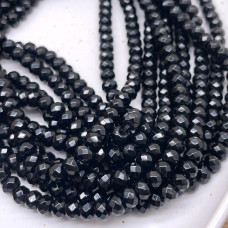 Оникс черный рондель огранка 6х4 мм 