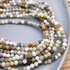 Опал белый дендритовый 4 мм