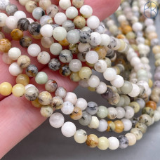 Опал белый дендритовый 4 мм