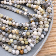 Опал белый дендритовый 6 мм