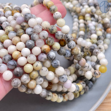 Опал белый дендритовый 6 мм