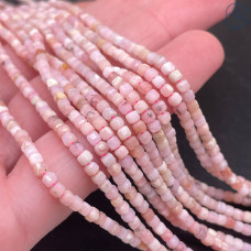 Опал розовый куб огранка 2 мм Опал розовый куб огранка 2 мм