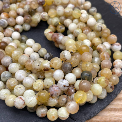 Опал желтый №1 8 мм