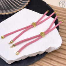 Основа браслета розовая 10 см, цвет золото