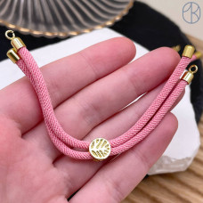 Основа браслета розовая 10 см, цвет золото