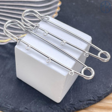 Основа булавка 3 кольца, цвет серебро 7 мм 