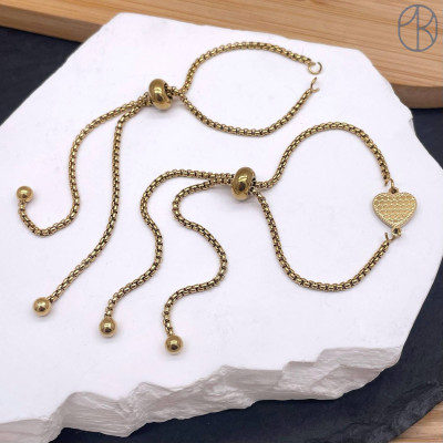 Основа для браслета №1 цвет золото 18К 2 мм