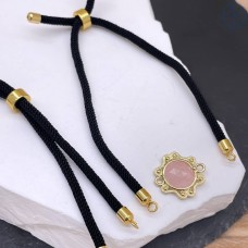 Основа для браслета черная, цвет золото 10 см