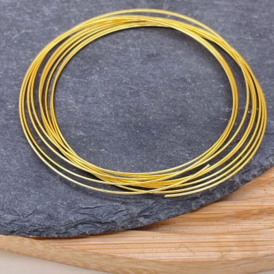 Основа для браслета мемори 60х0,4 мм, цвет золото 10 витков