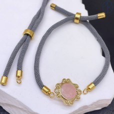 Основа для браслета серая, цвет золото 10 см