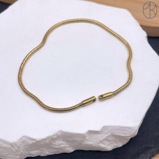 Основа для браслета сталь цвет золото 18К 2 мм Основа для браслета сталь цвет золото 18К 2 мм