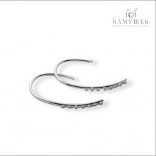 Основа для кафф, цвет серебро 55х31 мм 