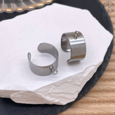 Основа для кольца №1 сталь цвет серебро Основа для кольца №1 сталь цвет серебро