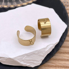 Основа для кольца №1 сталь цвет золото 18К Основа для кольца №1 сталь цвет золото 18К