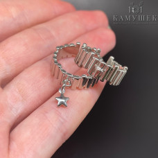 Основа для колец Люкс №1, цвет серебро 20 мм 