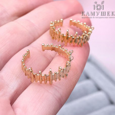 Основа для колец с петельками, цвет золото 20 мм 