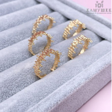 Основа для колец с петельками, цвет золото 20 мм 