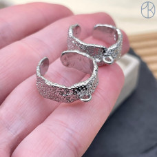 Основа для колец с петелькой №1, цвет сереброб 20 мм