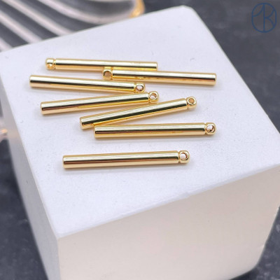 Палочка круг, цвет серебро 20х2 мм 