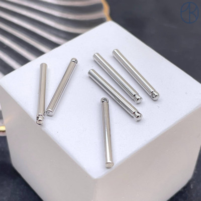 Палочка круг, цвет серебро 20х2 мм 