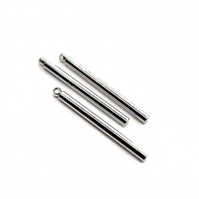 Палочка круг, цвет серебро 30х2 мм 