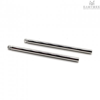 Палочка круг, цвет серебро 35х2 мм 