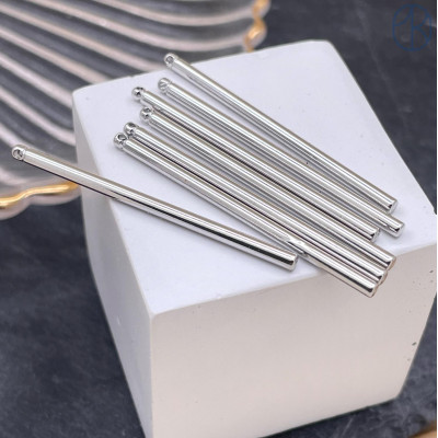 Палочка круг, цвет серебро 40х2 ми