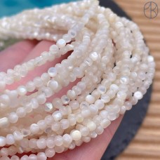 Перламутр галтовка белая ~ 3 мм