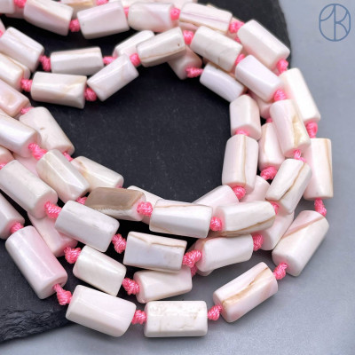 Перламутр розовый фриформ цилиндр ~ 11-12 мм