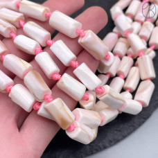 Перламутр розовый фриформ цилиндр ~ 11-12 мм