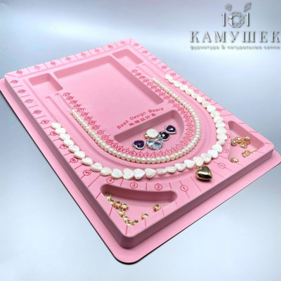 Планшет для колье розовый 32х24 см