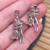 Подвеска ангел и женщина, цвет серебро 30 мм