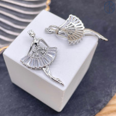 Подвеска Балерина, цвет серебро 36х21 мм 