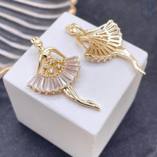 Подвеска Балерина, цвет золото 36х21 мм 